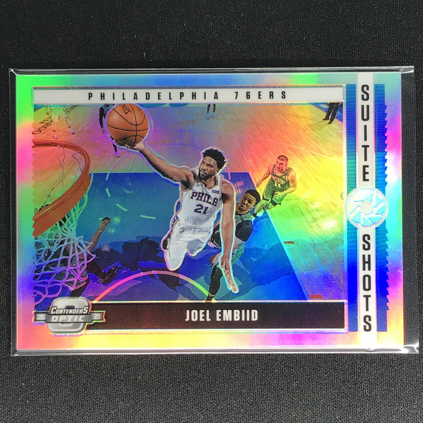 2020-21 Contenders Optic JOEL EMBIID Suite Shots Silver Prizm #16