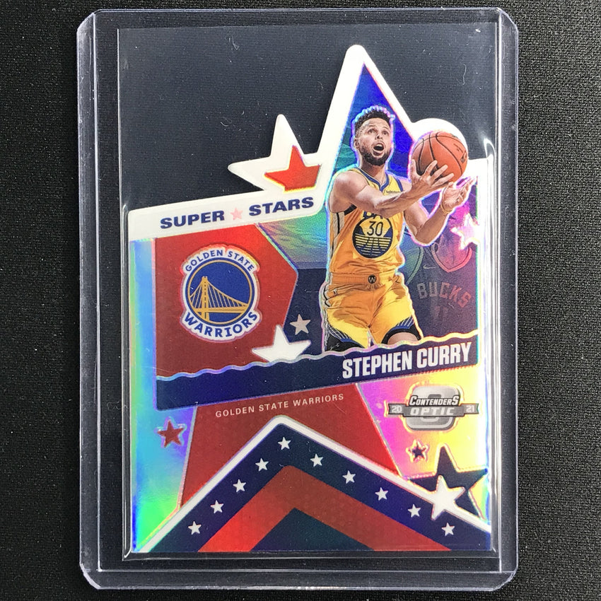 2020-21 Contenders Optic Stephen Curry Superstars Die-cut Silver Prizm No 4