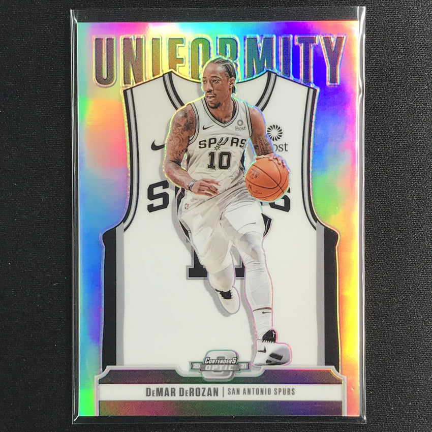 2020-21 Contenders Optic DEMAR DEROZAN Uniformity Silver Prizm #20