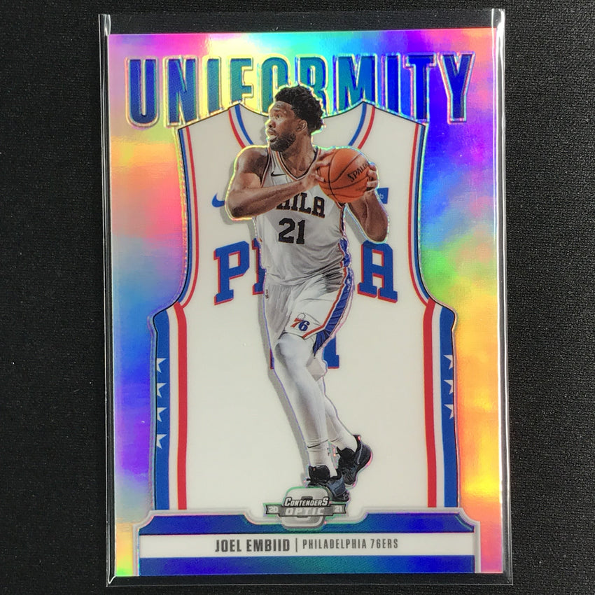 2020-21 Contenders Optic JOEL EMBIID Uniformity Silver Prizm #24