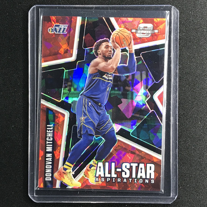 2020-21 Contenders Optic Donovan Mitchell All-star Aspirations Red Cracked Ice No 11