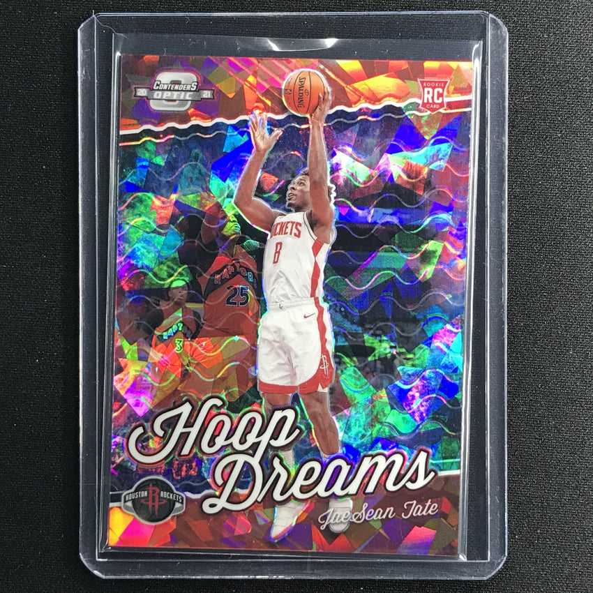 2020-21 Contenders Optic Jaesean Tate Hoop Dreams Rookie Red Cracked Ice No 2