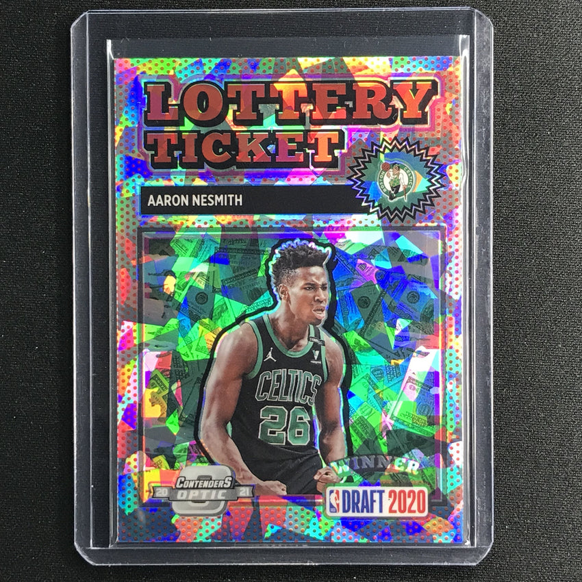 2020-21 Contenders Optic Aaron Nesmith Lottery Ticket Rookie Red Cracked Ice No 14