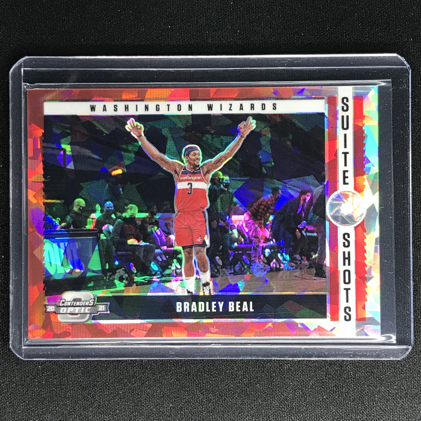 2020-21 Contenders Optic BRADLEY BEAL Suite Shots Red Cracked Ice #3