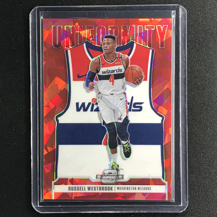 2020-21 Contenders Optic Russell Westbrook Uniformity Red Cracked Ice No 9