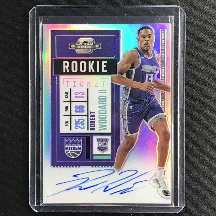 2020-21 Contenders Optic ROBERT WOODARD II Rookie Ticket Auto Silver Prizm #106