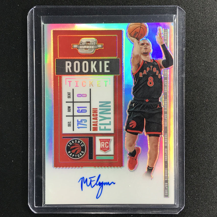 2020-21 Contenders Optic MALACHI FLYNN Rookie Ticket Auto Silver Prizm #135