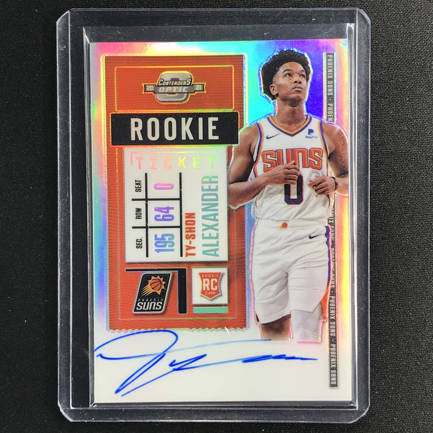 2020-21 Contenders Optic TY-SHON ALEXANDER Rookie Ticket Auto Silver Prizm #138