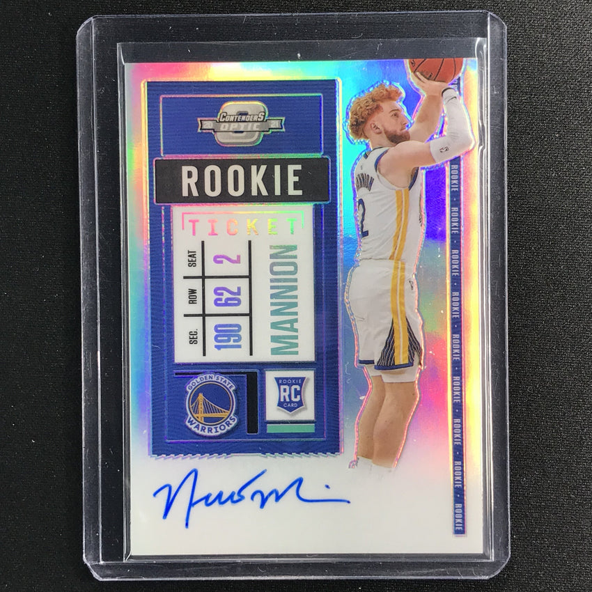 2020-21 Contenders Optic Nico Mannion Rookie Ticket Auto Variation Silver No 107