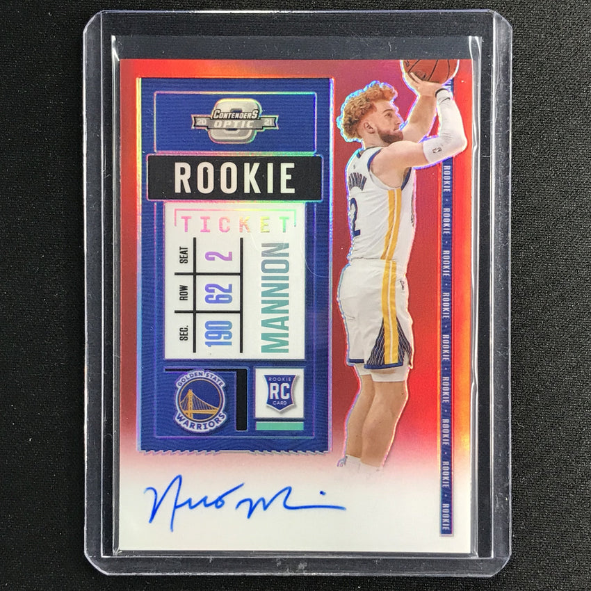 2020-21 Contenders Optic Nico Mannion Rookie Ticket Auto Variation Red 25/99