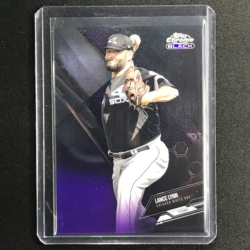 2021 Topps Chrome Black Lance Lynn Purple Refractor 68/150