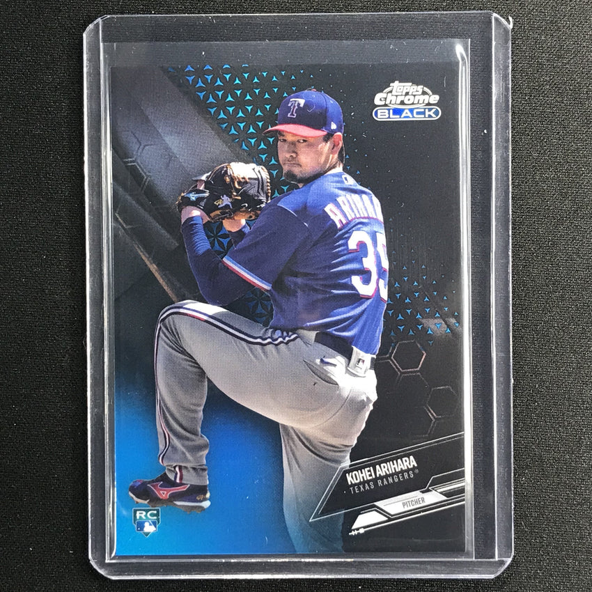 2021 Topps Chrome Black Kohei Arihara Rookie Blue Refractor 45/75