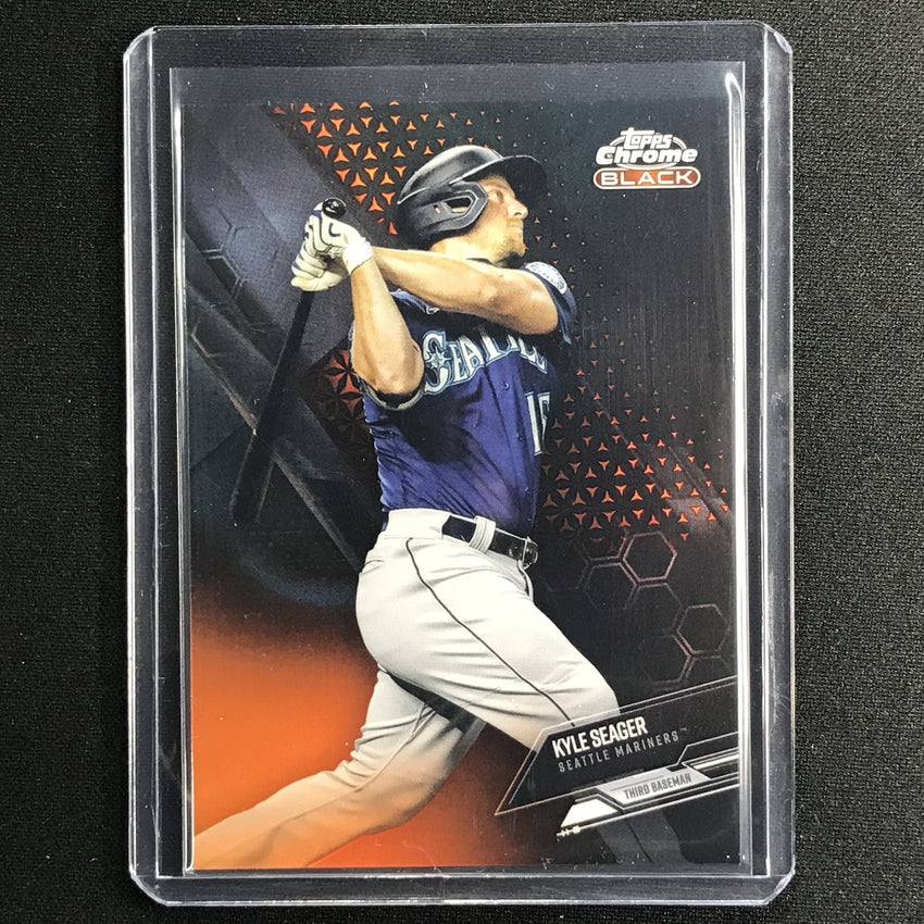 2021 Topps Chrome Black Kyle Seager Orange Refractor 4/25