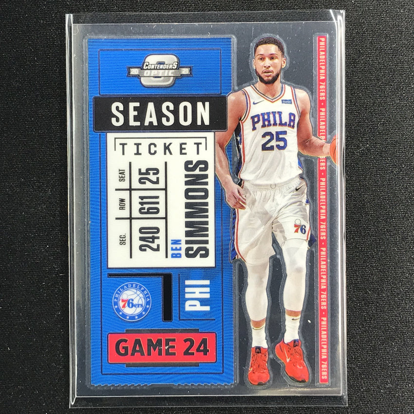 2020-21 Contenders Optic BEN SIMMONS Season Ticket Base #56