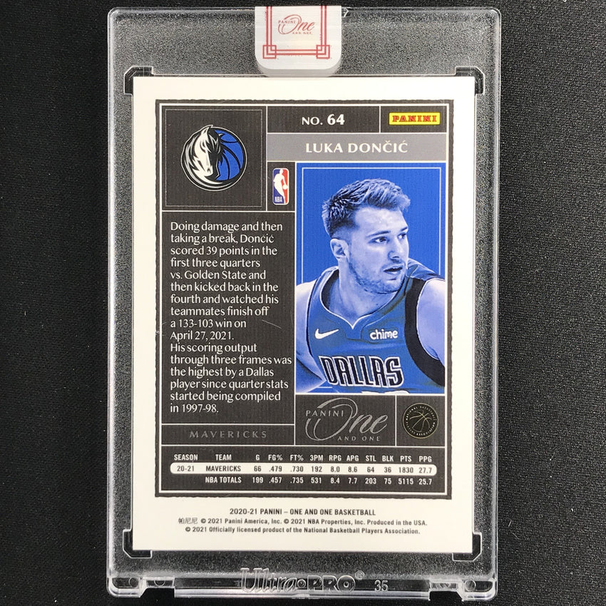 2020-21 One And One Luka Doncic Base Blue 16/30