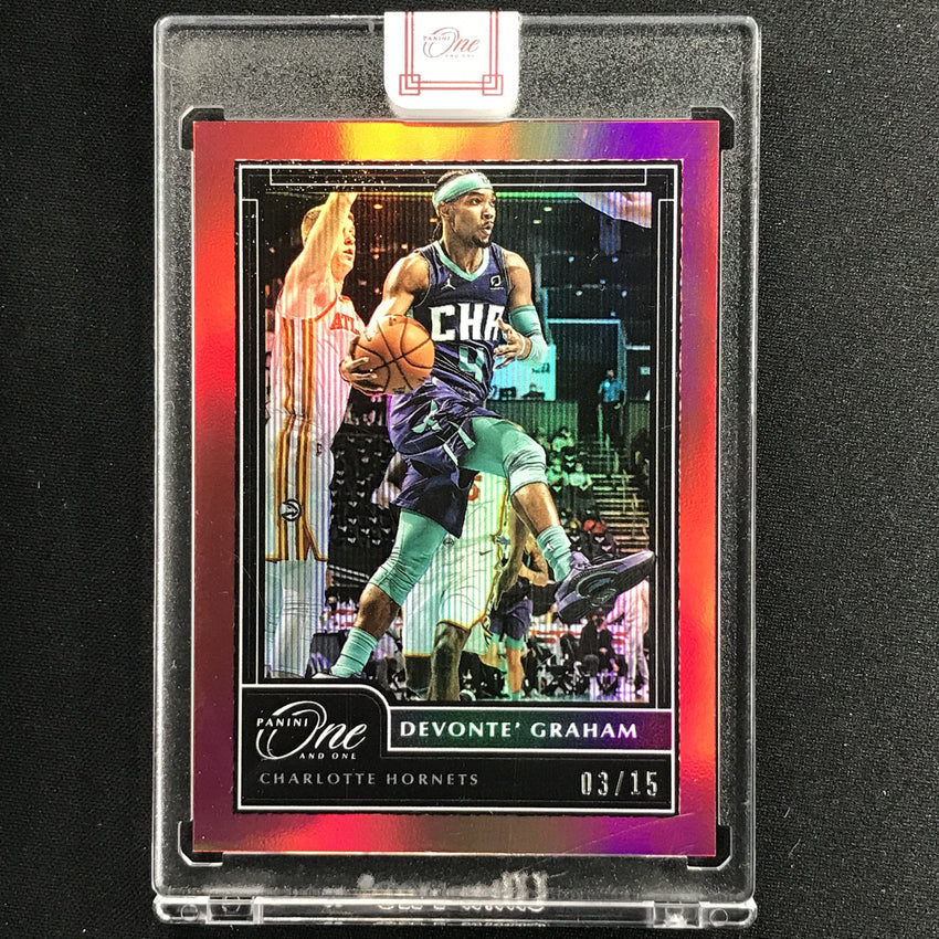 2020-21 One And One Devonte Graham Base Red 3/15