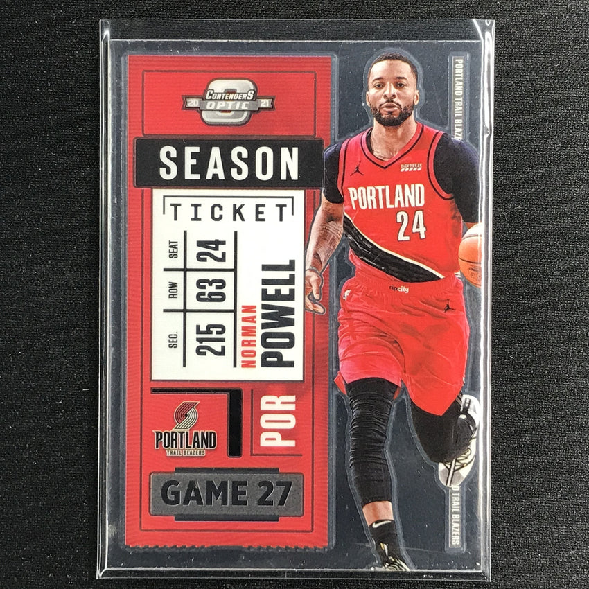 2020-21 Contenders Optic Norman Powell Season Ticket Base No 3