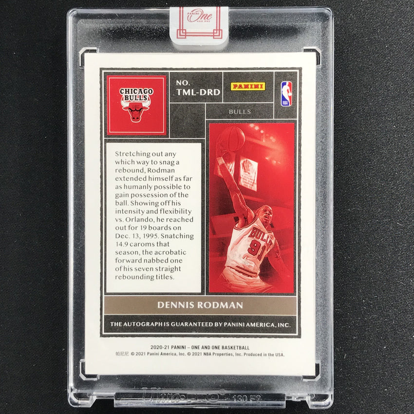 2020-21 One And One Dennis Rodman Timeless Moments Auto Red 7/15