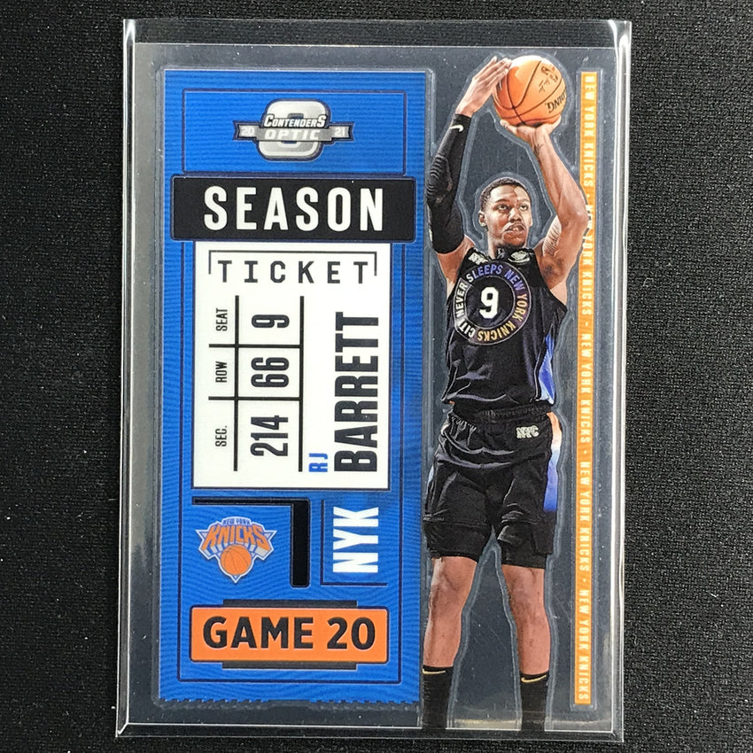 2020-21 Contenders Optic RJ BARRETT Season Ticket Base #80