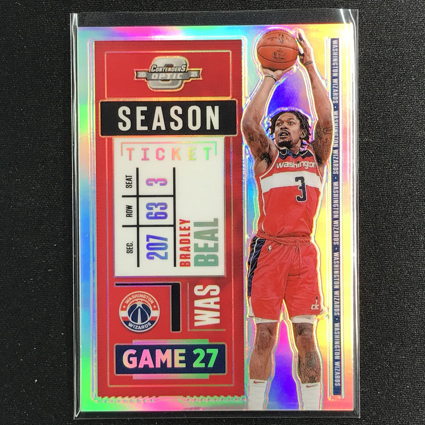 2020-21 Contenders Optic BRADLEY BEAL Season Ticket Silver Prizm #18
