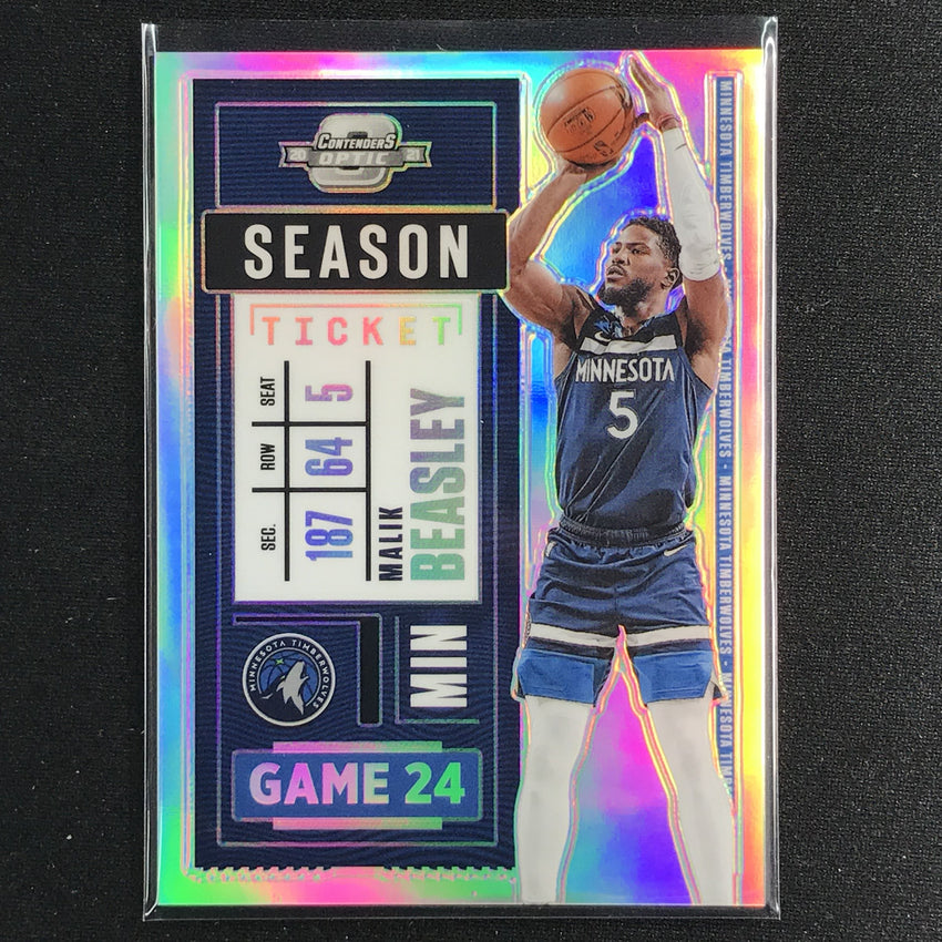 2020-21 Contenders Optic MALIK BEASLEY Season Ticket Silver Prizm #33
