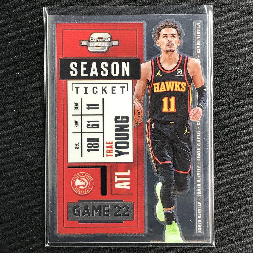 2020-21 Contenders Optic TRAE YOUNG Season Ticket Base #5