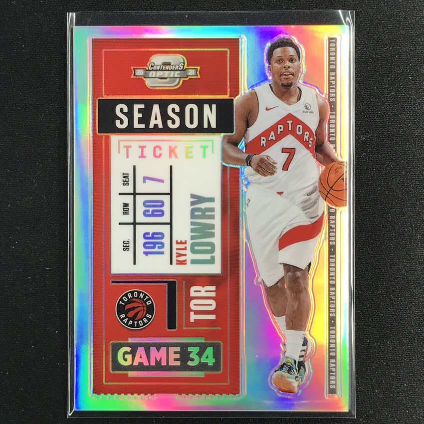 2020-21 Contenders Optic KYLE LOWRY Season Ticket Silver Prizm #55