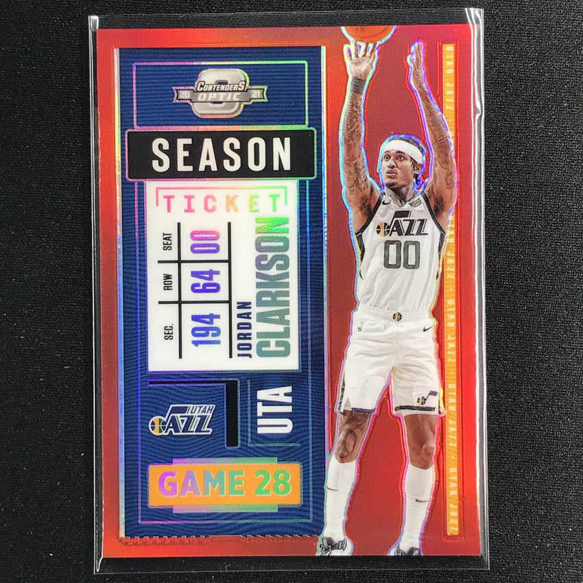 2020-21 Contenders Optic JORDAN CLARKSON Season Ticket Red #7
