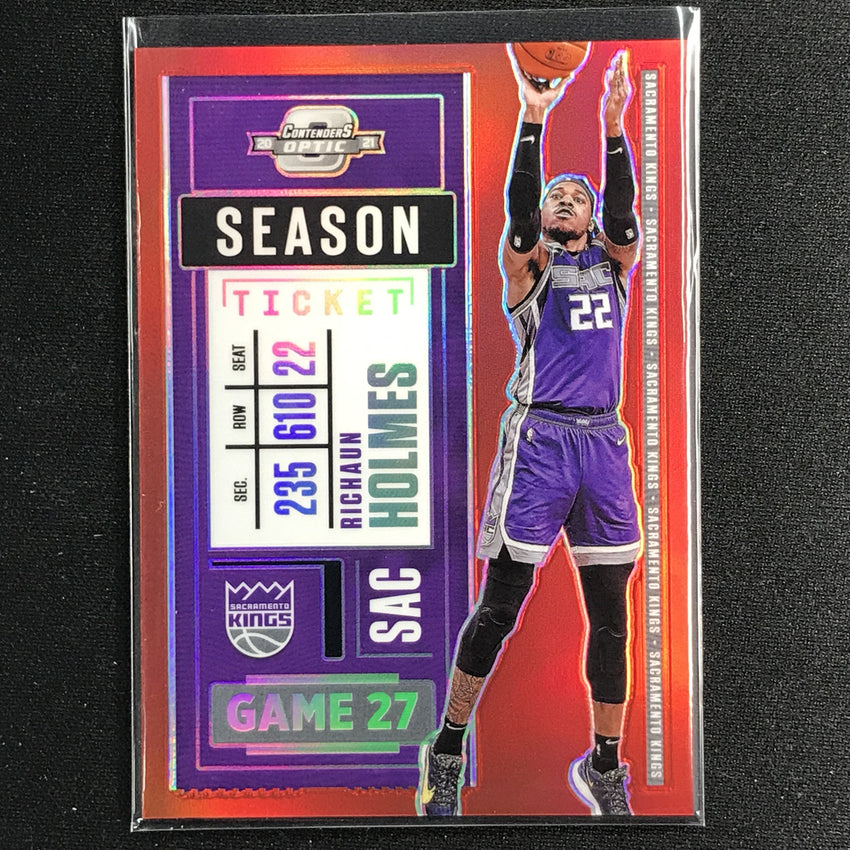 2020-21 Contenders Optic RICHAUN HOLMES Season Ticket Red #19