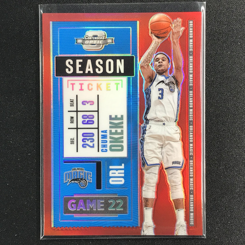 2020-21 Contenders Optic Chuma Okeke Season Ticket Red No 40
