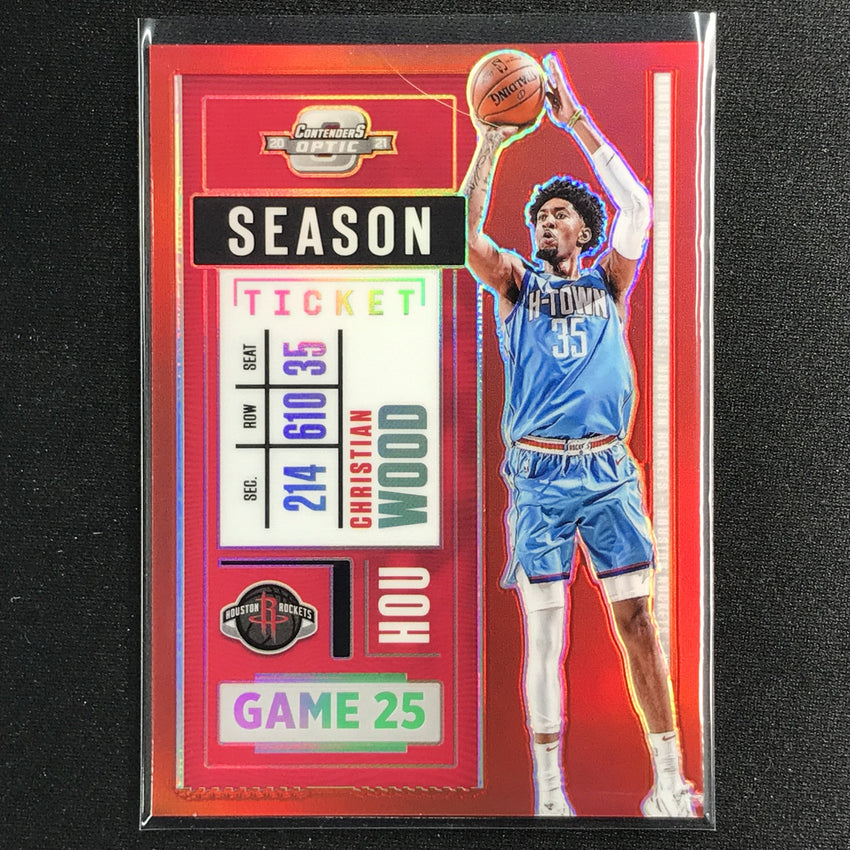 2020-21 Contenders Optic CHRISTIAN WOOD Season Ticket Red #48