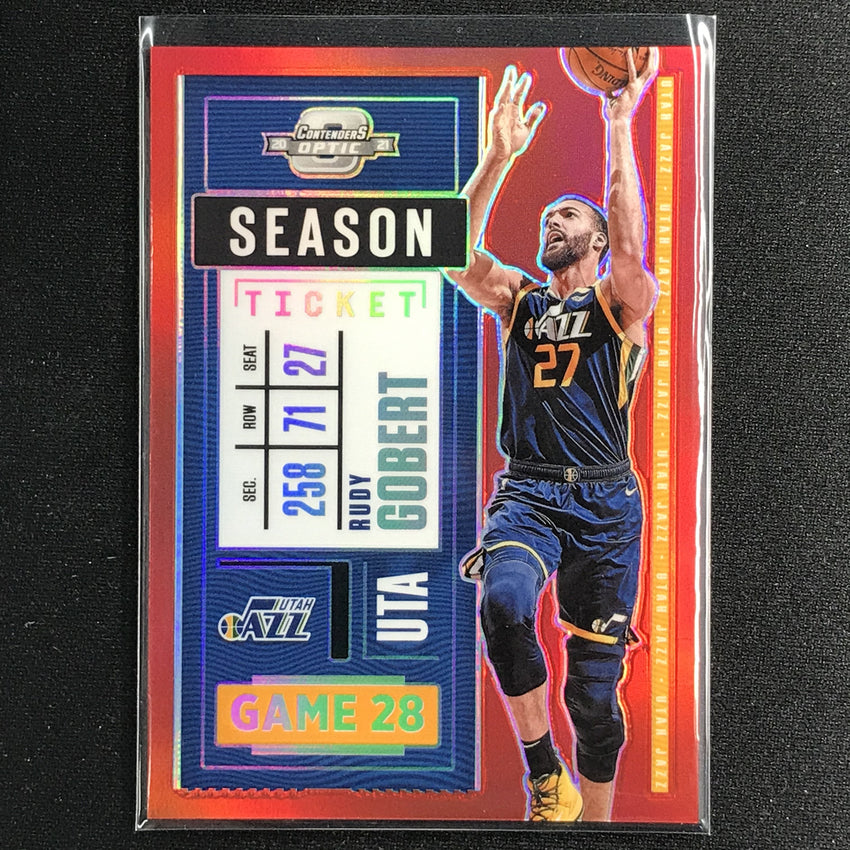 2020-21 Contenders Optic RUDY GOBERT Season Ticket Red #61