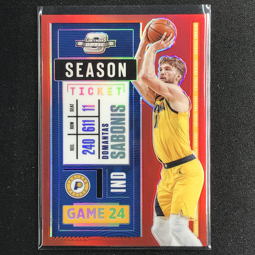 2020-21 Contenders Optic DOMANTAS SABONIS Season Ticket Red #68