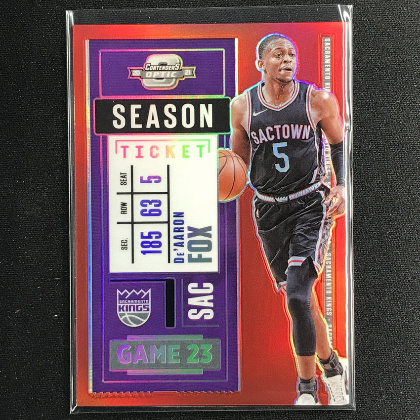 2020-21 Contenders Optic Deaaron Fox Season Ticket Red No 88