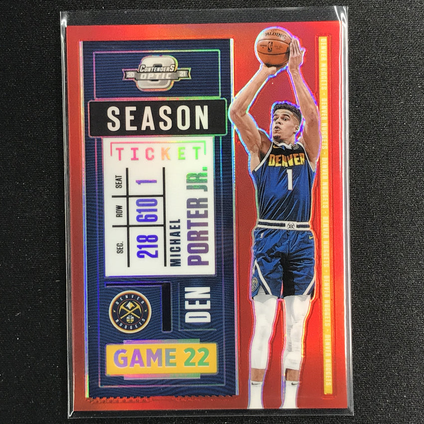 2020-21 Contenders Optic MICHAEL PORTER JR. Season Ticket Red #97