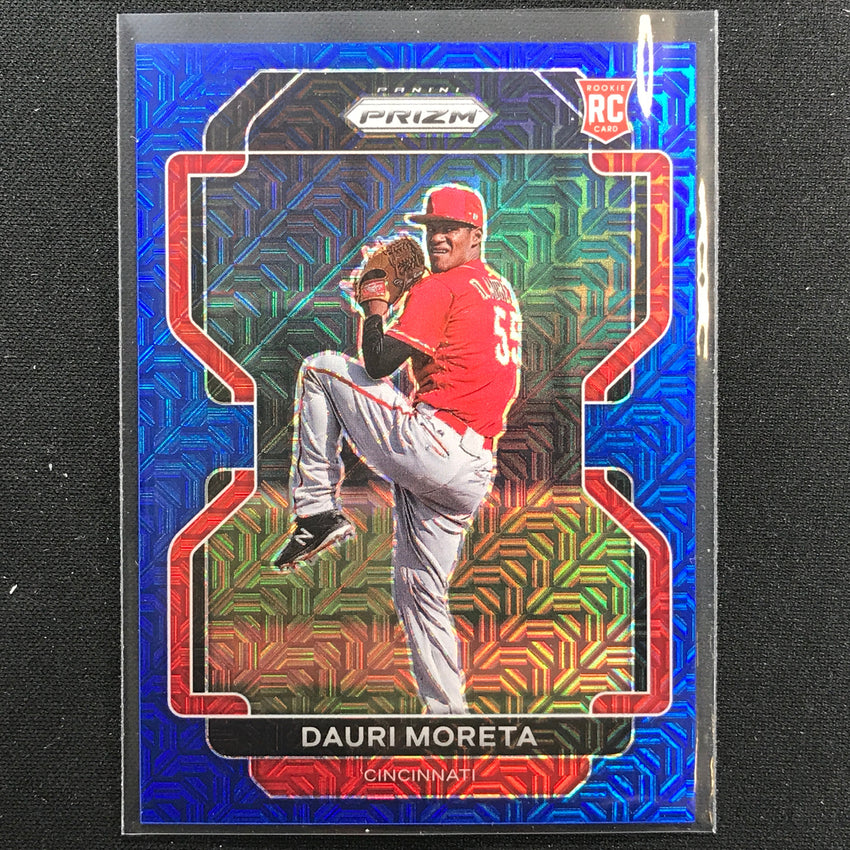 2022 Prizm Dauri Moreta Tier I Rookie Blue Mojo /199
