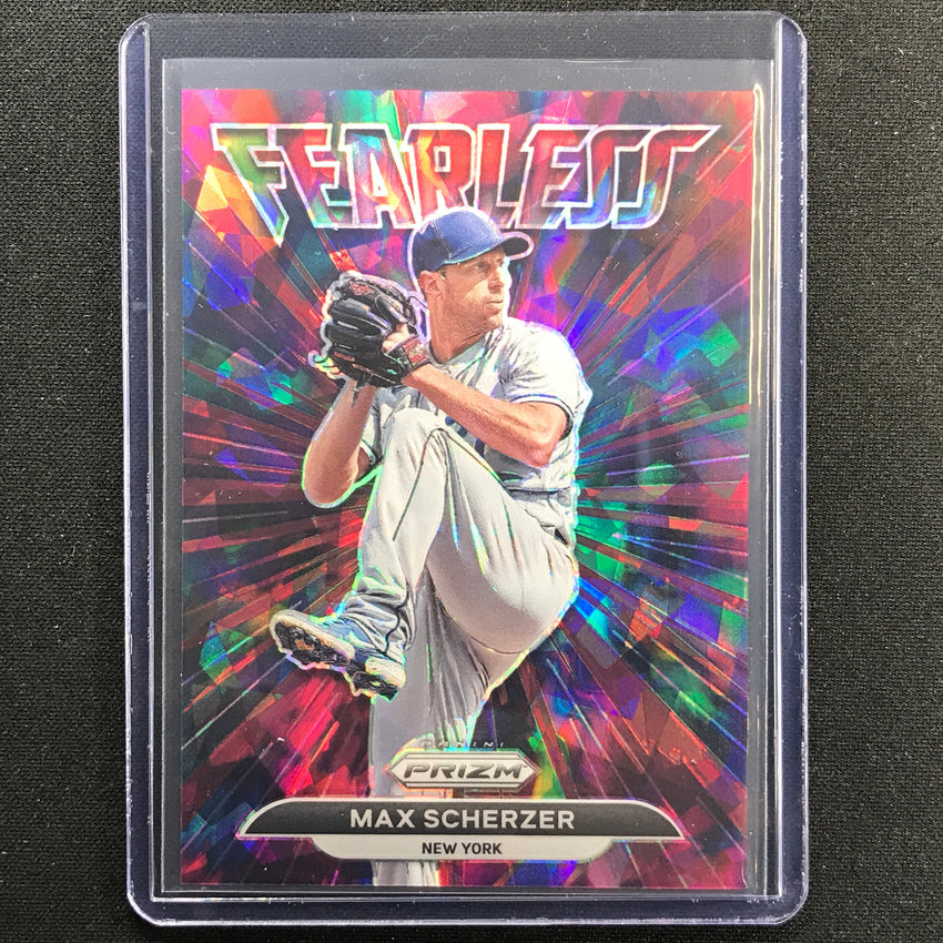 2022 Prizm Max Scherzer Fearless Burgundy Cracked Ice 8/25