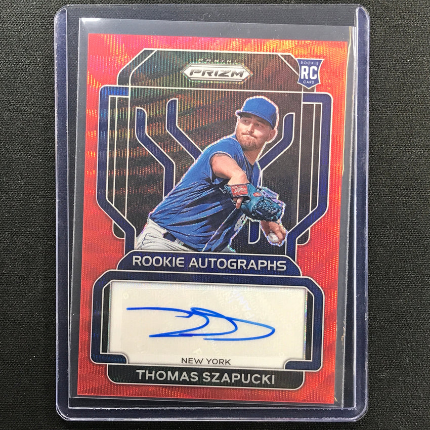 2022 Prizm Thomas Szapucki Rookie Auto Red Wave 44/75