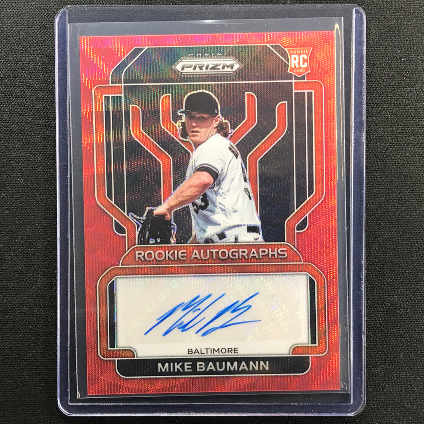 2022 Prizm Mike Baumann Rookie Auto Red Wave 27/75