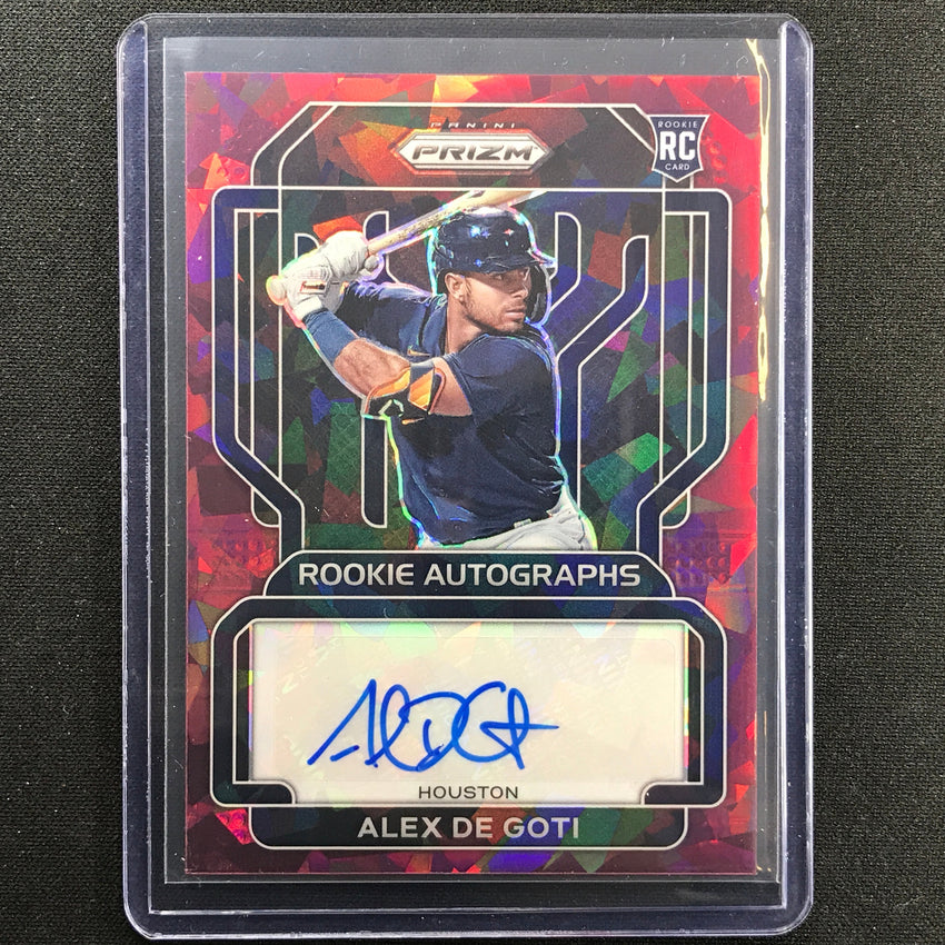 2022 Prizm Alex De Goti Rookie Auto Burgundy Cracked Ice 8/25