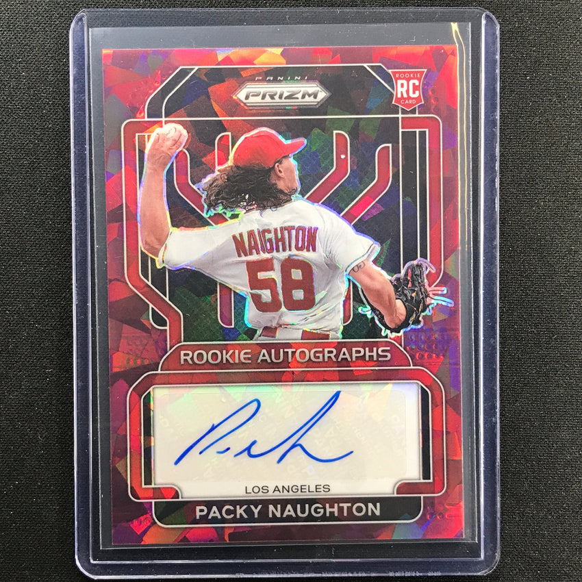 2022 Prizm Packy Naughton Rookie Auto Burgundy Cracked Ice 24/25