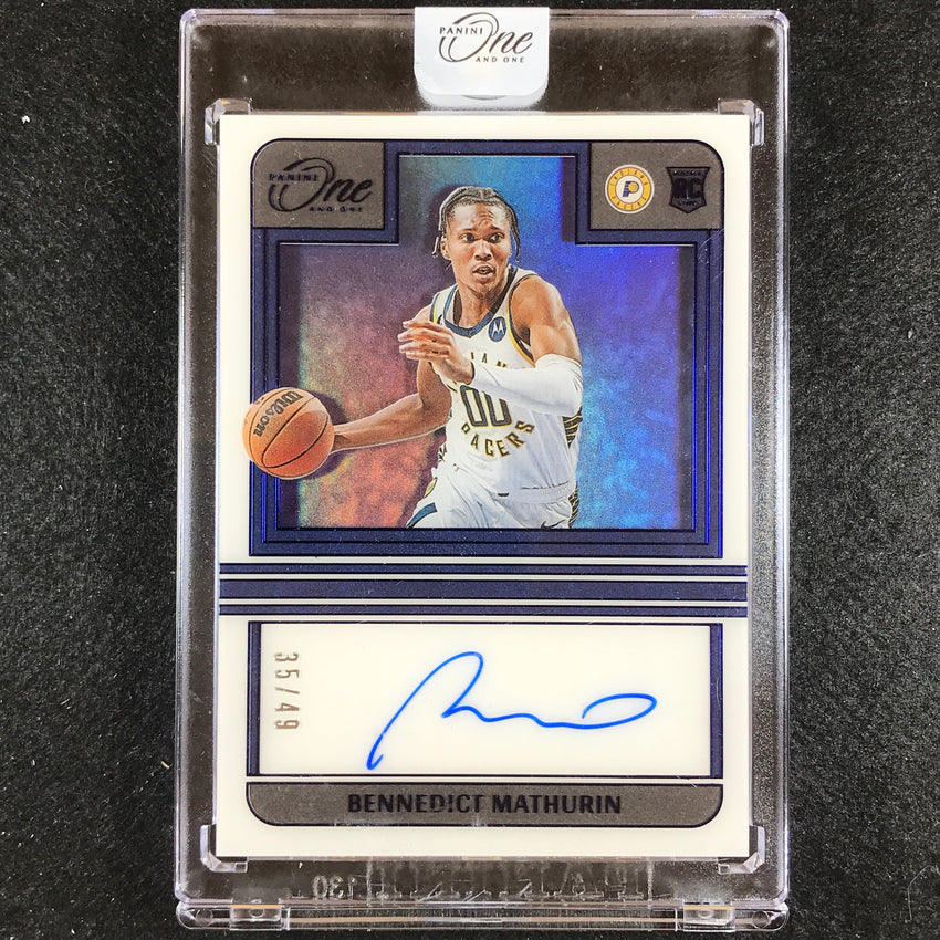 2022-23 One And One Bennedict Mathurin Rookie Autographs Blue 35/49