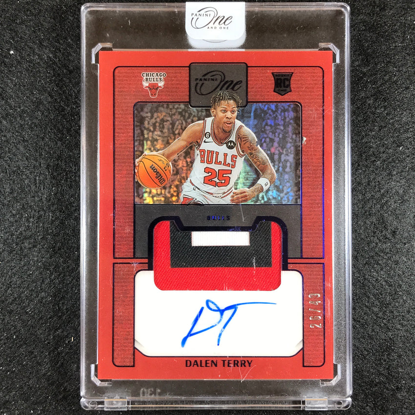 2022-23 One And One Dalen Terry Prime Rookie Patch Auto Blue 26/49