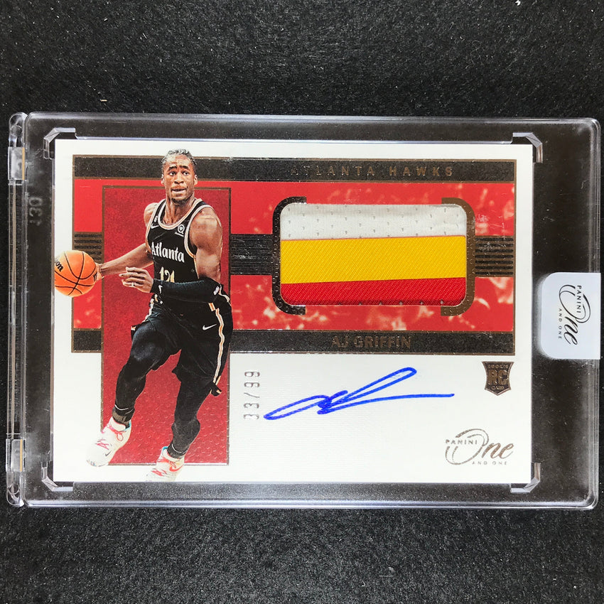 2022-23 One And One Aj Griffin Rookie Patch Auto Silver 83/99