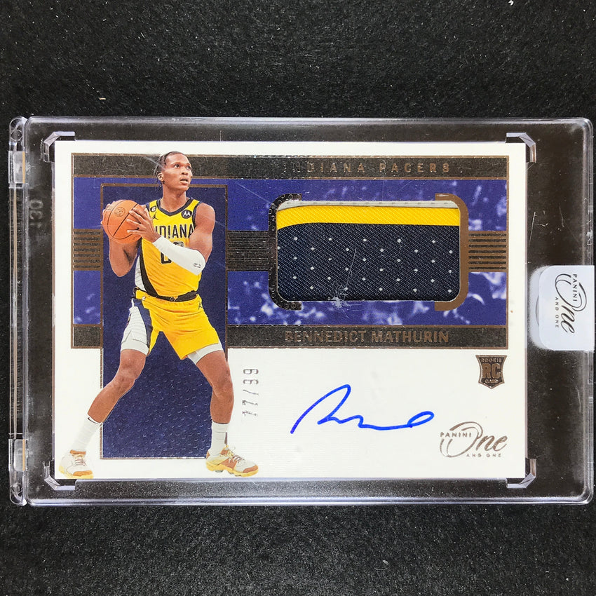 2022-23 One And One Bennedict Mathurin Rookie Patch Auto Silver 77/99