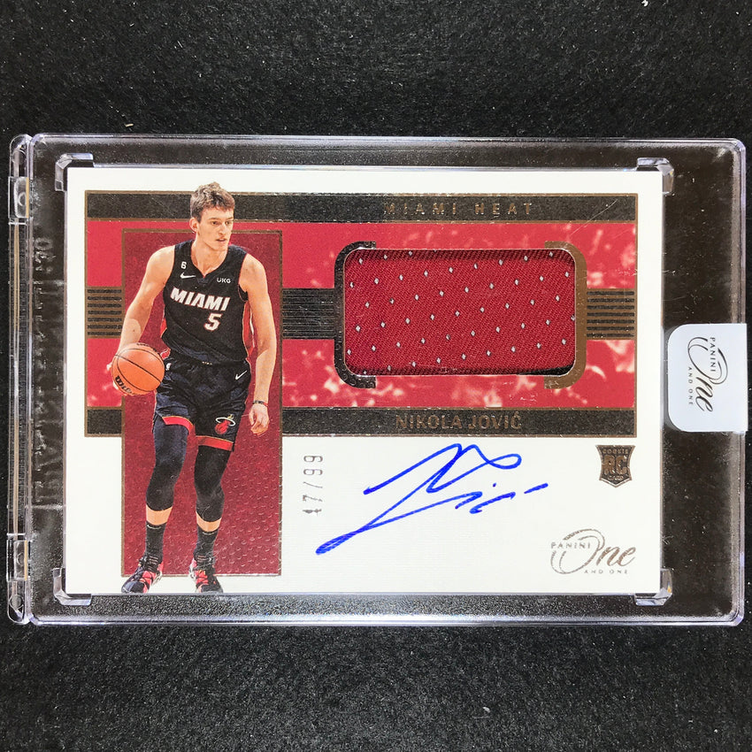2022-23 One And One Nikola Jovic Rookie Patch Auto Silver 47/99