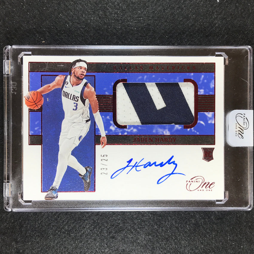 2022-23 One And One Jaden Hardy Rookie Patch Auto Purple Red 23/25