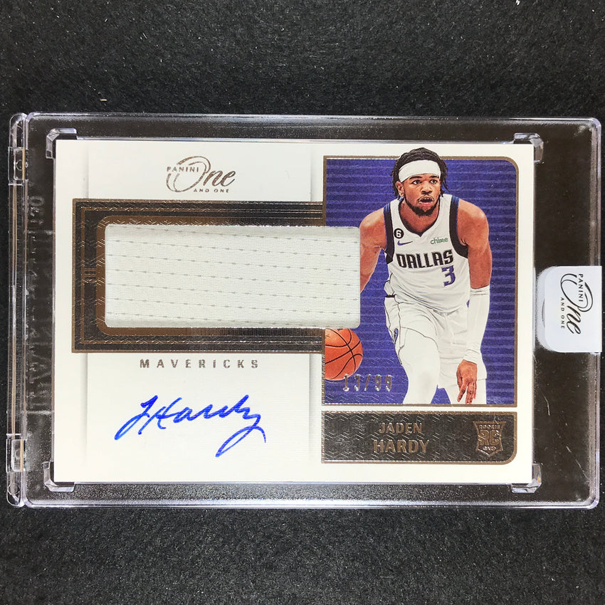 2022-23 One And One Jaden Hardy Jumbo Rookie Patch Auto Silver 13/99