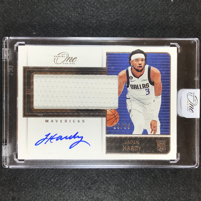 2022-23 One And One Jaden Hardy Jumbo Rookie Patch Auto Silver 29/99