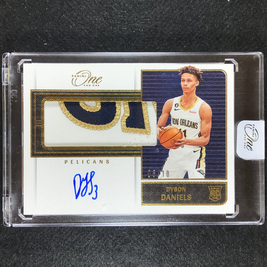 2022-23 One And One Dyson Daniels Jumbo Rookie Patch Auto Gold 6/10